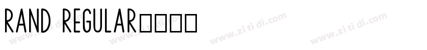 Rand Regular字体转换